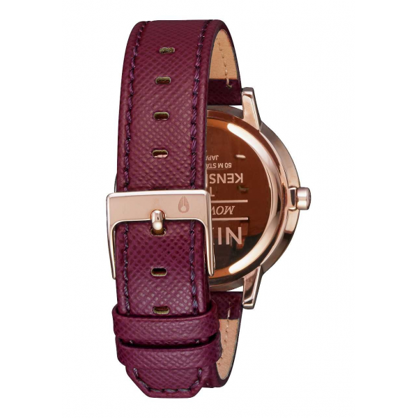 Kensington Leather Spare Part Rose Gold / Bordeaux Band